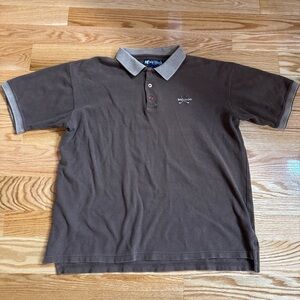 Vintage Big Dog Golf Polo Mens Size XL Copper Brown Shirt 90s